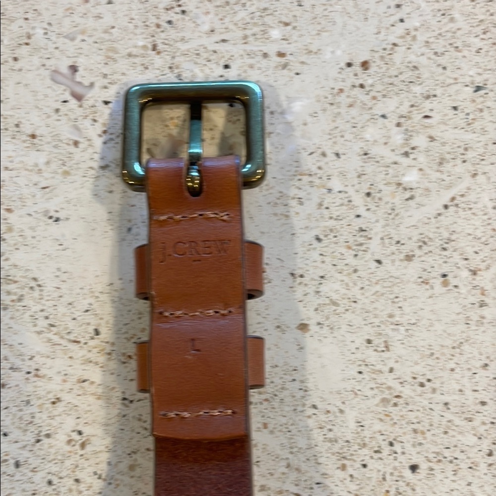 J Crew Perforated Brown Leather Belt - Picture 6 of 6
